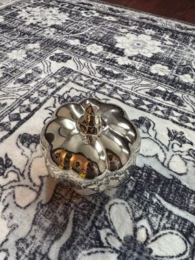 Silver Decorative Pumpkin